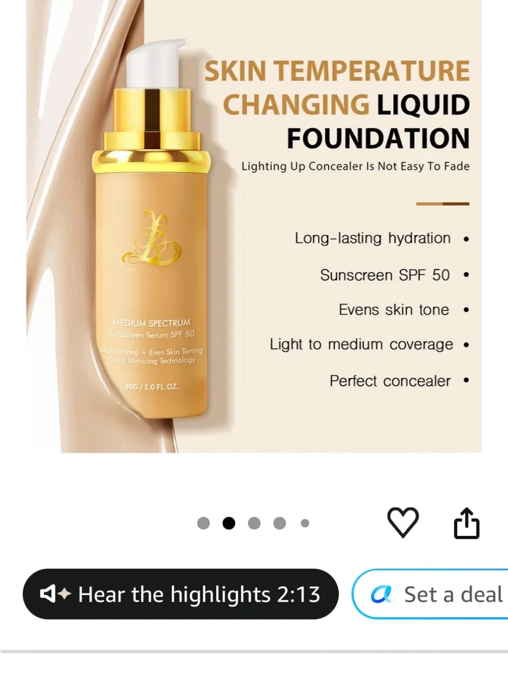 Luxury Medium Spectrum Tinting Sunscreen Serum SPF 50